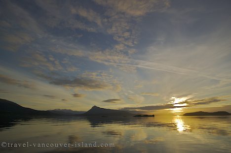 Photo: Johnstone Strait Sunset Picture Northern Vancouver Island